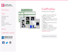 Tablet Screenshot of cellprofiler.org